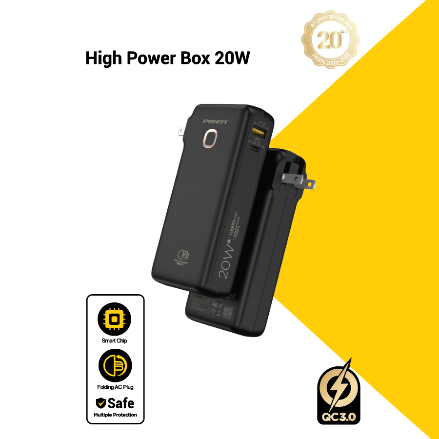 PISEN QUICK - High Power Box 20W 10000mAh - PISEN VIỆT NAM